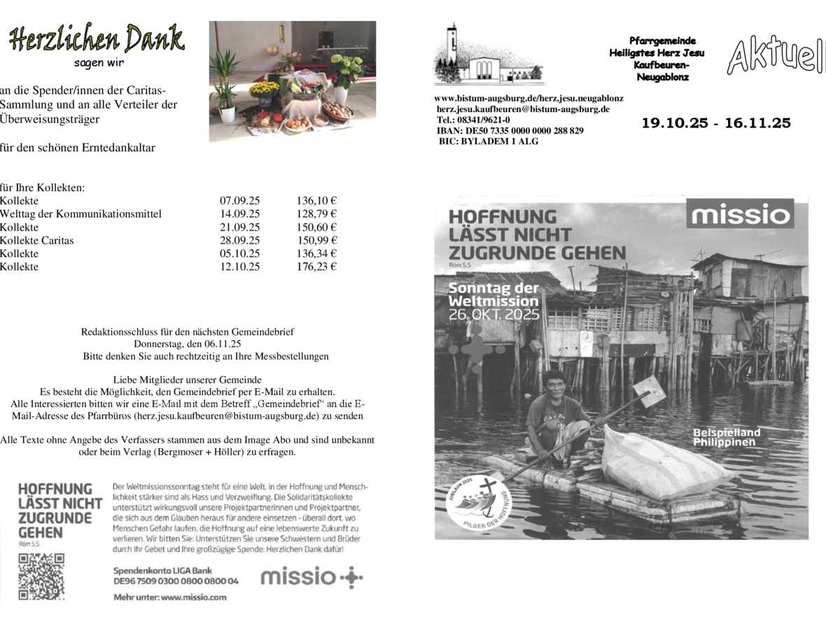 Gemeindebrief vom 19.10.-16.11.2025